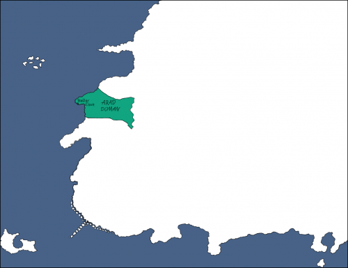 alt a map of the continent, outlining the position of Arad Doman in the northwest